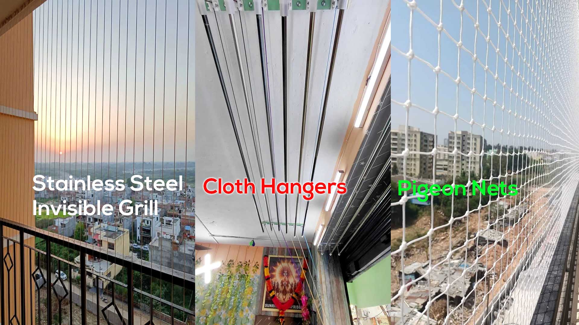 pigeon safety nets Cloth Hangers Laxmi Enterprises Contact :